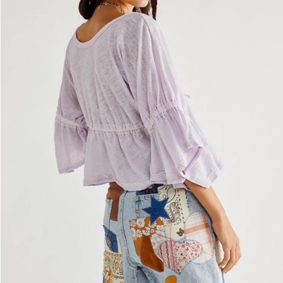 Free People Sand Storm Top Flounce Ethereal Size XSmall NWT - Picture 7 of 14